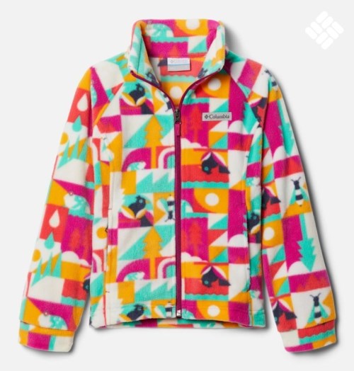 Kids' Columbia Benton Springs II Printed Fleece Jackets Multicolor | CA-G5A04