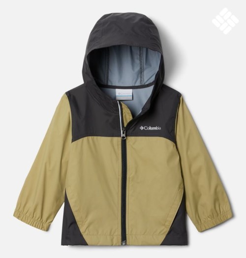 Kids' Columbia Glennaker Rain Jackets Olive / Black | CA-I304L