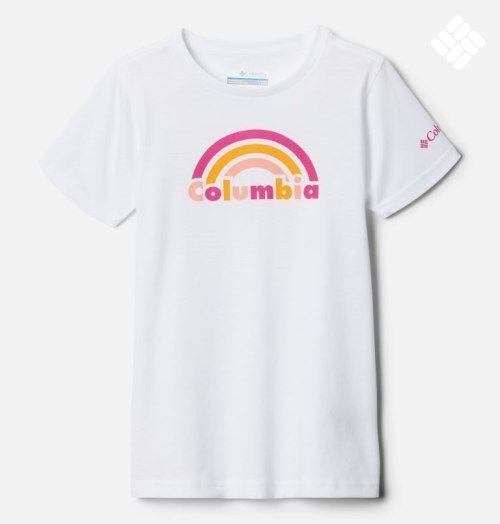Kids' Columbia Mission Lake Short Sleeve Graphic T Shirts White | CA-CCA50