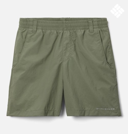 Kids' Columbia PFG Backcast Shorts Olive | CA-F6A31