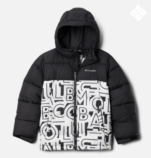 Kids' Columbia Pike Lake Jackets Black / White | CA-U41A6