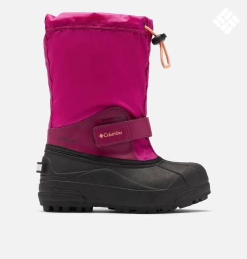Kids' Columbia Powderbug Forty Snow Boots Fuchsia | CA-WL831