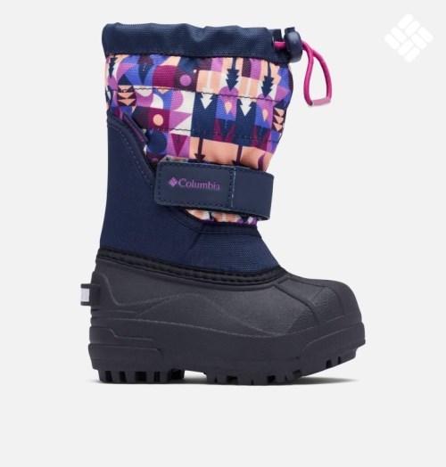 Kids' Columbia Powderbug Plus II Print Snow Boots Multicolor | CA-R53L8