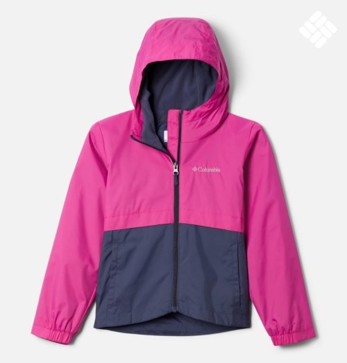 Kids' Columbia Rain-Zilla Jackets Fuchsia / Navy | CA-FA518