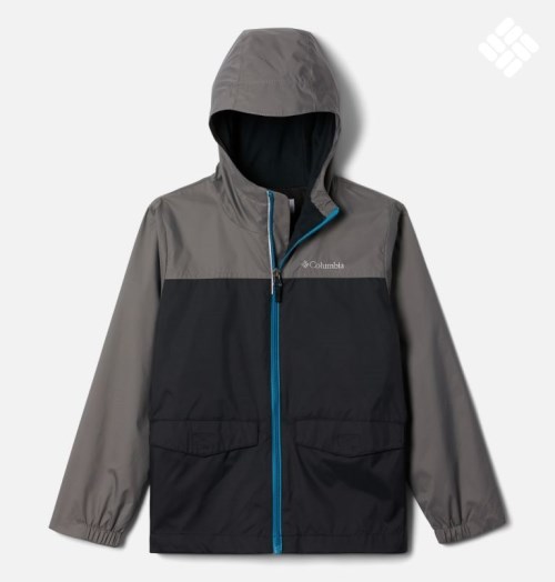 Kids' Columbia Rain-Zilla Jackets Grey / Black | CA-PACL6
