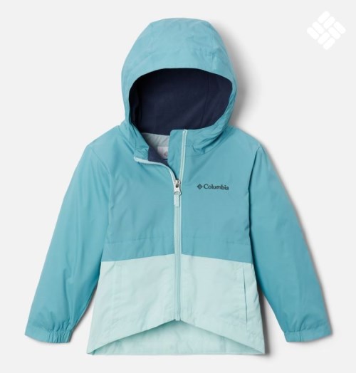 Kids' Columbia Rain-Zilla Jackets Turquoise | CA-S3586