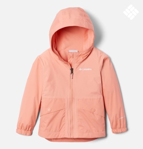 Kids' Columbia Rainy Trails Lined Fleece Jackets Coral | CA-C30C6