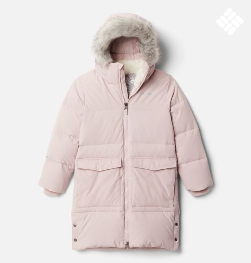 Kids' Columbia Rockfall Mid Down Jackets Pink | CA-A1460