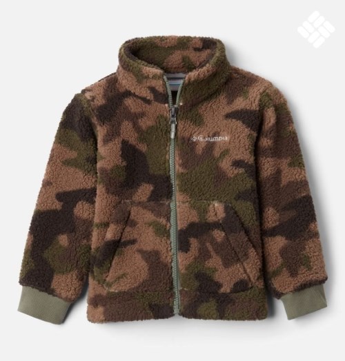 Kids' Columbia Rugged Ridge II Full Zip Sherpa Jackets Camo | CA-T8L1A