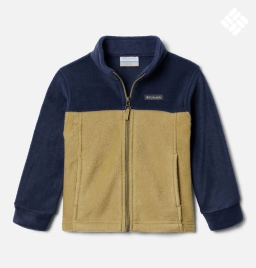 Kids' Columbia Steens Mountain II Fleece Jackets Navy / Olive | CA-C1L64