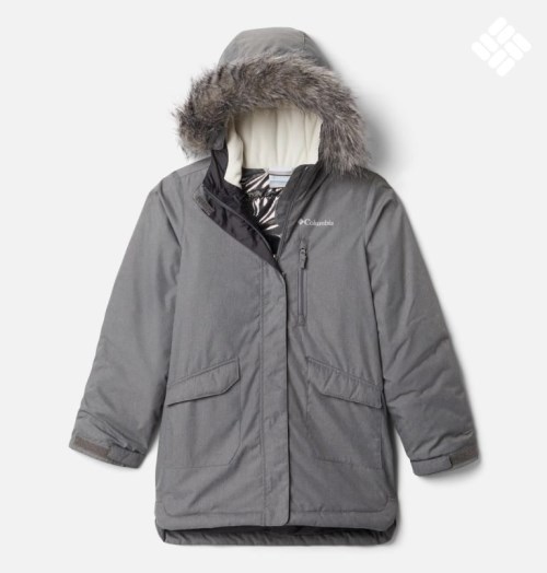 Kids' Columbia Suttle Mountain Long Insulated Jackets Grey | CA-HC438