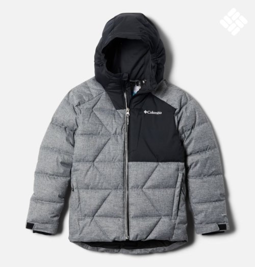 Kids' Columbia Winter Powder Quilted Jackets Grey / Black | CA-X3C4A