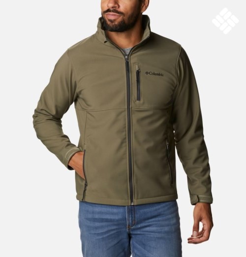 Men's Columbia Ascender Shell Jackets Olive | CA-J84L3