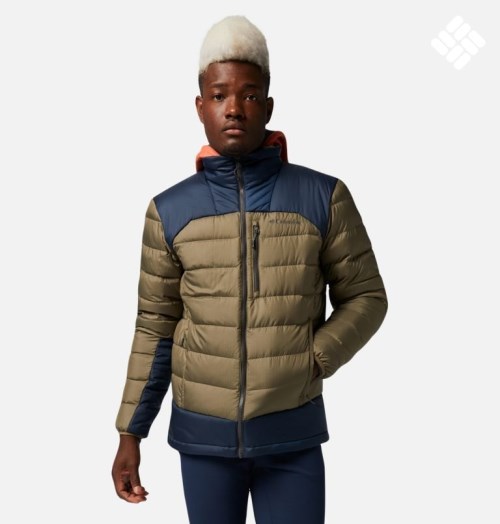 Men's Columbia Autumn Park Down Jackets Olive | CA-KLC45