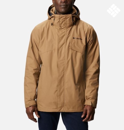 Men's Columbia Bugaboo II Interchange Fleece Jackets Khaki | CA-T05A8