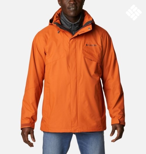 Men's Columbia Bugaboo II Interchange Fleece Jackets Orange | CA-UCA81