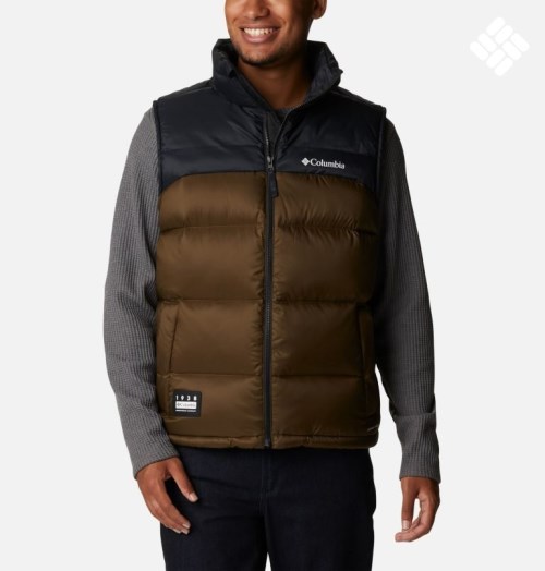 Men's Columbia Bulo Point II Omni-Heat Infinity Down Vest Brown | CA-G516A