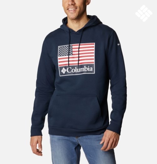 Men's Columbia CSC Country Logo Hoodie Navy | CA-A1C64