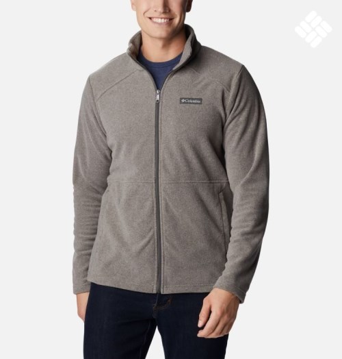 Men's Columbia Castle Dale Full Zip Fleece Jackets Grey | CA-C4L10