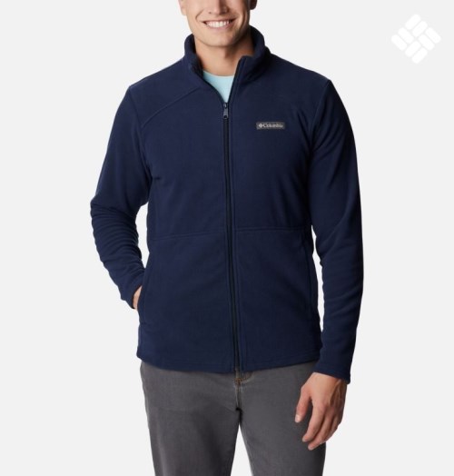 Men's Columbia Castle Dale Full Zip Fleece Jackets Navy | CA-J5860