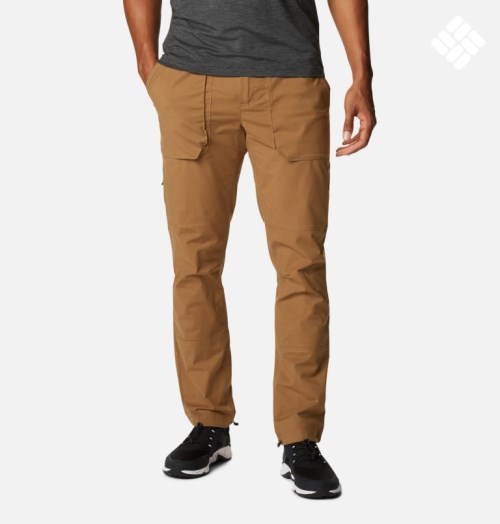 Men's Columbia Cobble Creek Utility Pants Brown | CA-TA1C3