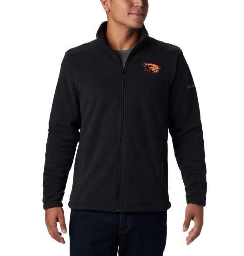 Men's Columbia Collegiate Flanker III - Oregon State Fleece Jackets Black | CA-P415L