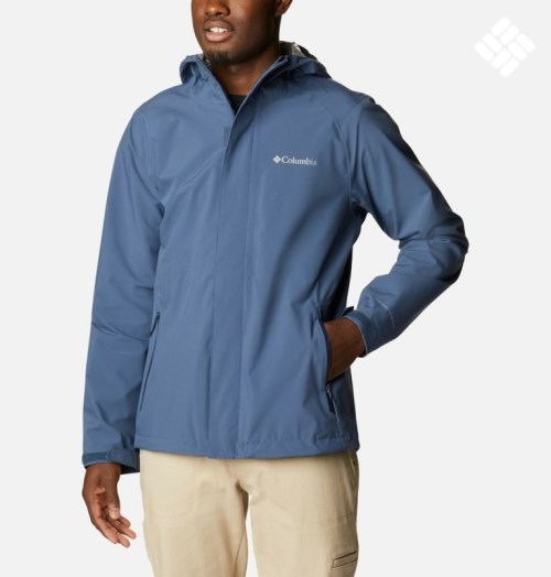 Men's Columbia Earth Explorer Shell Jackets Navy | CA-CC638