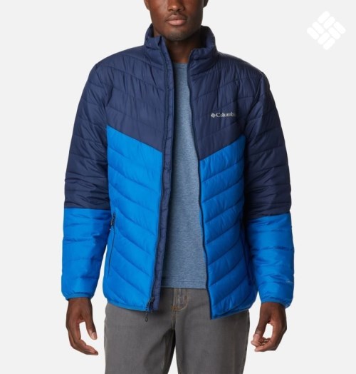 Men's Columbia Eddie Gorge Omni-Heat Infinity Insulated Jackets Navy | CA-ZC045