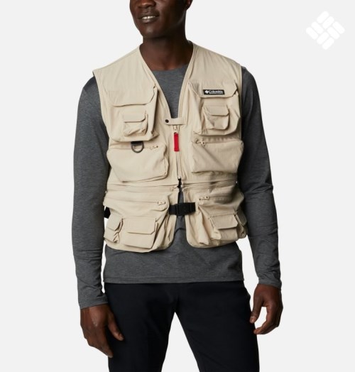 Men's Columbia Field Creek Big Horn Vest Khaki | CA-KA563