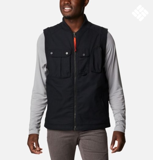 Men's Columbia Field ROC Reversible Vest Black | CA-YC0L3