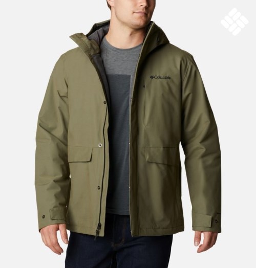 Men's Columbia Firwood Jackets Olive | CA-RC814
