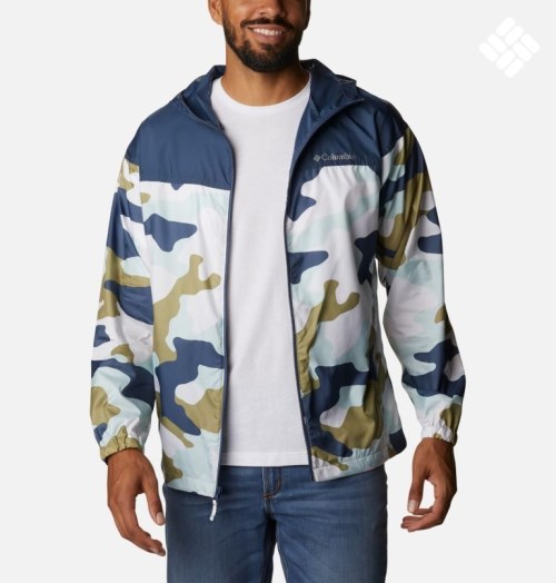 Men's Columbia Flash Challenger Novelty Windbreaker Jackets Camo | CA-PA058