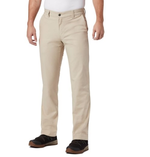 Men's Columbia Flex ROC Pants Khaki | CA-GLA13