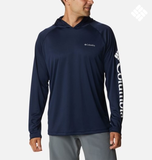 Men's Columbia Fork Stream Hoodie Navy | CA-FC513
