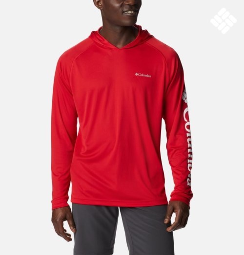 Men's Columbia Fork Stream Hoodie Red | CA-DA485