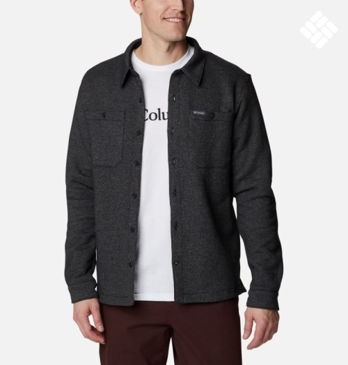 Men's Columbia Great Hart Mountain Shirts Black | CA-G3401