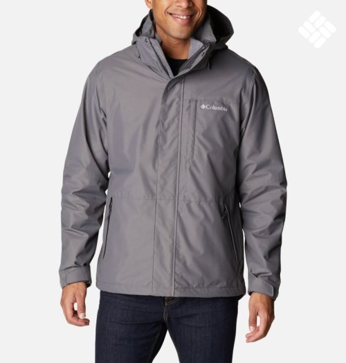 Men's Columbia Gulfport Interchange Jackets Dark Grey | CA-L8A45