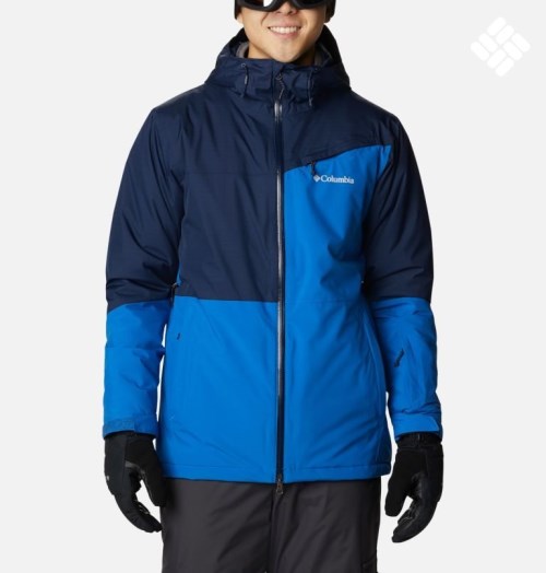 Men's Columbia Iceberg Point Jackets Navy | CA-X1845