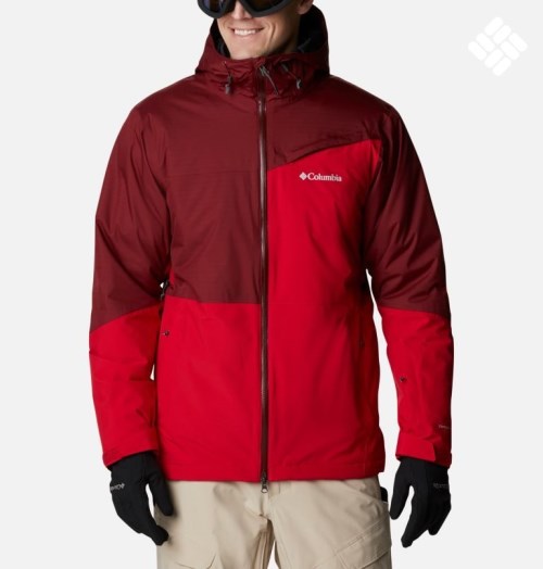 Men's Columbia Iceberg Point Jackets Red | CA-N8364