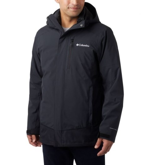 Men's Columbia Lhotse III Interchange Jackets Black | CA-KL4A0