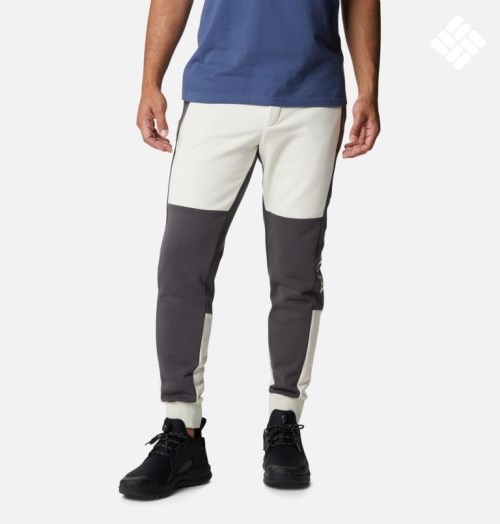Men's Columbia Lodge Colorblock Jogger White / Grey | CA-D43A5