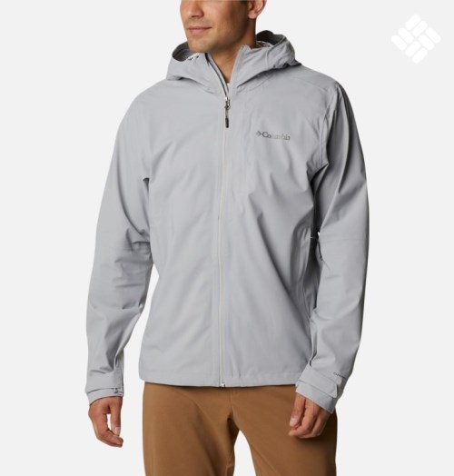 Men's Columbia Omni-Tech Ampli-Dry Shell Jackets Light Grey | CA-J564L