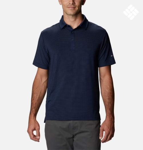 Men's Columbia Omni-Wick Sunday Polo Shirts Navy | CA-D0316