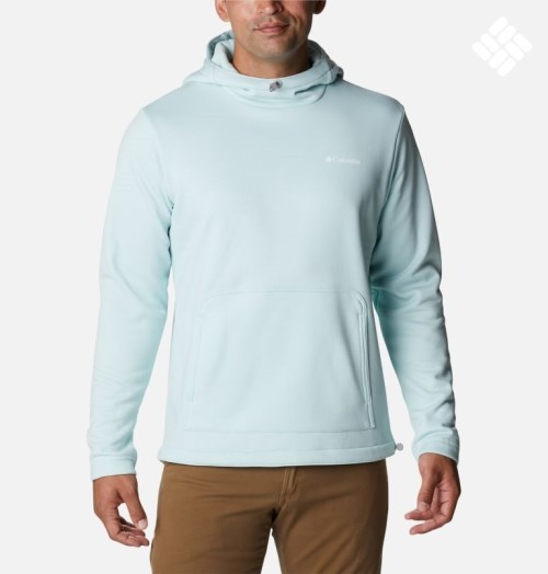 Men's Columbia Out-Shield Dry Fleece Hoodie Light Blue | CA-V50C1