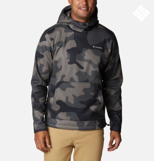 Men's Columbia Out-Shield Dry Fleece Hoodie Camo | CA-Z5461