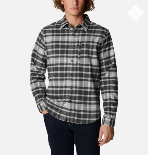 Men's Columbia Outdoor Elements II Flannel Shirts Grey | CA-B640A