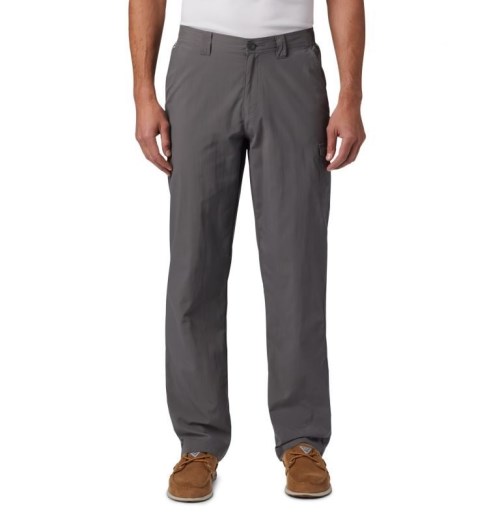 Men's Columbia PFG Blood 'N Guts Pants Dark Grey | CA-J1635