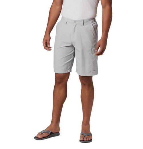 Men's Columbia PFG Blood 'N Guts Shorts Light Grey | CA-D8C01