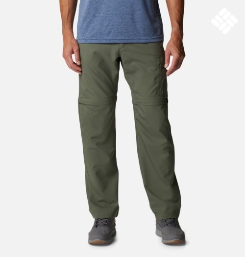 Men's Columbia PFG Drift Guide Convertible Pants Olive | CA-ML15A