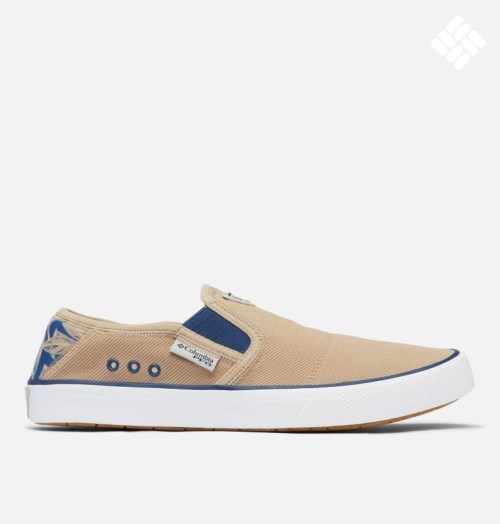Men's Columbia PFG Slack Tide Slip On Sneakers Beige | CA-G8605